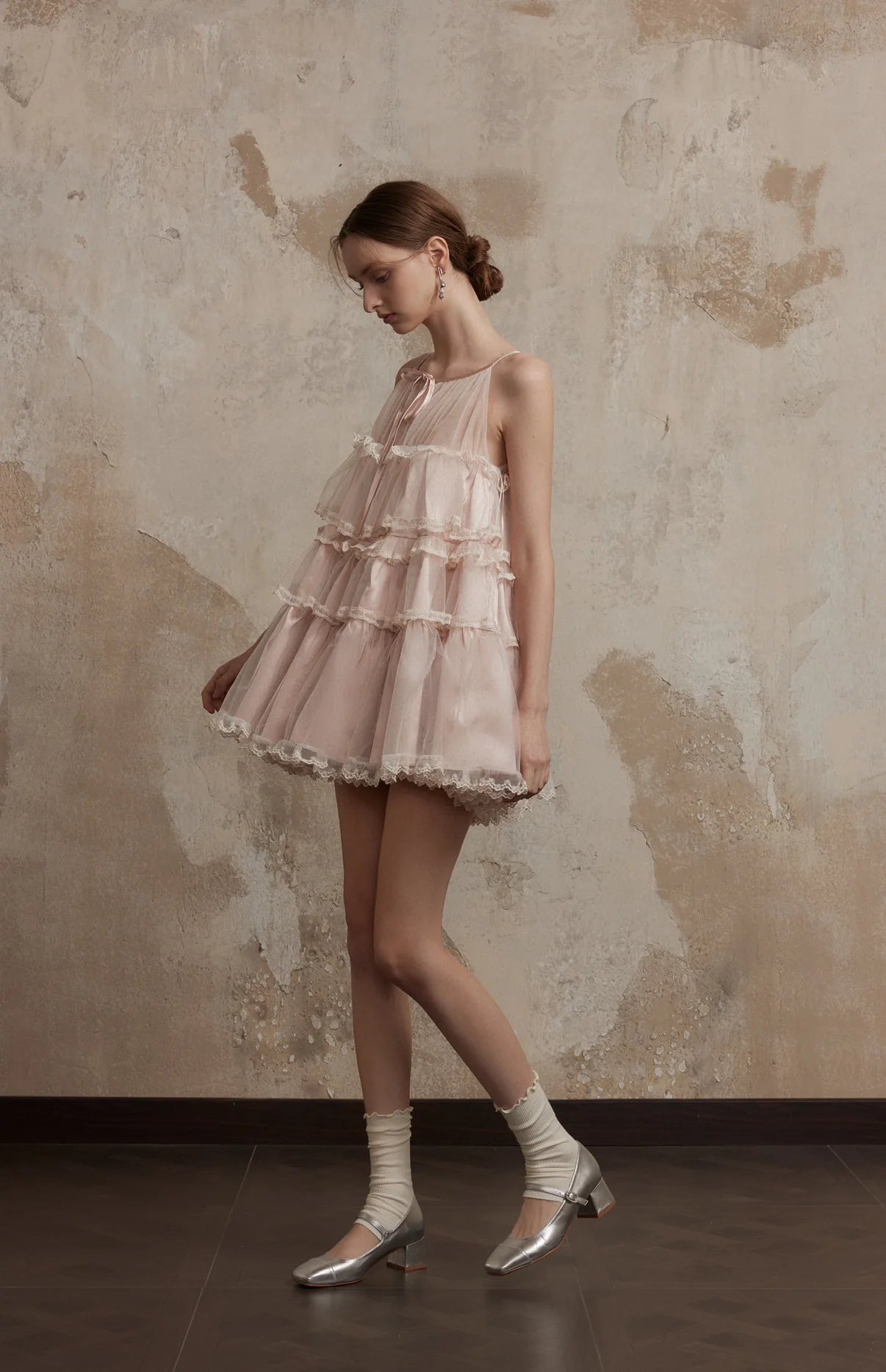FA SOGNO WHITE PINK MINI DRESS - PINK