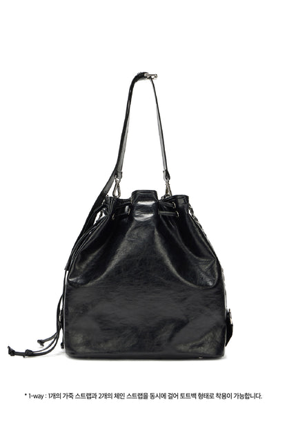 DEINET 5-WAY STUD POCKET MULTI BAG IN BLACK — image 4