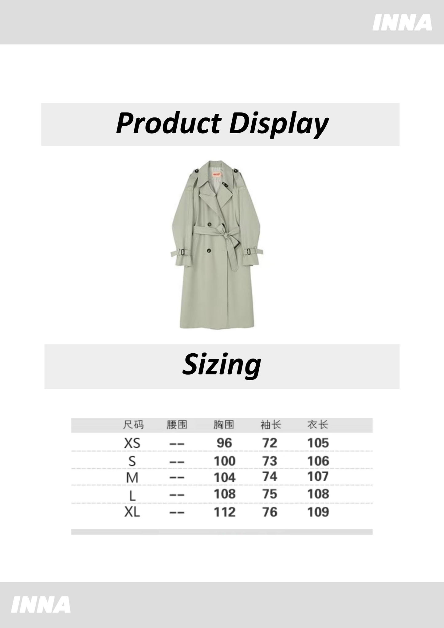 "Springtime Serenity" Oversized Trench Coat