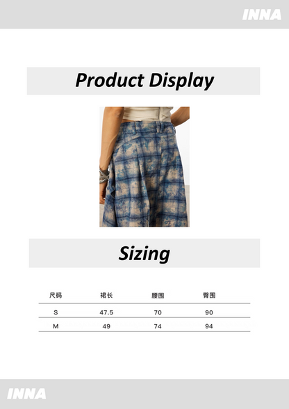 Plaid Convertible Layered Skirt-Shorts