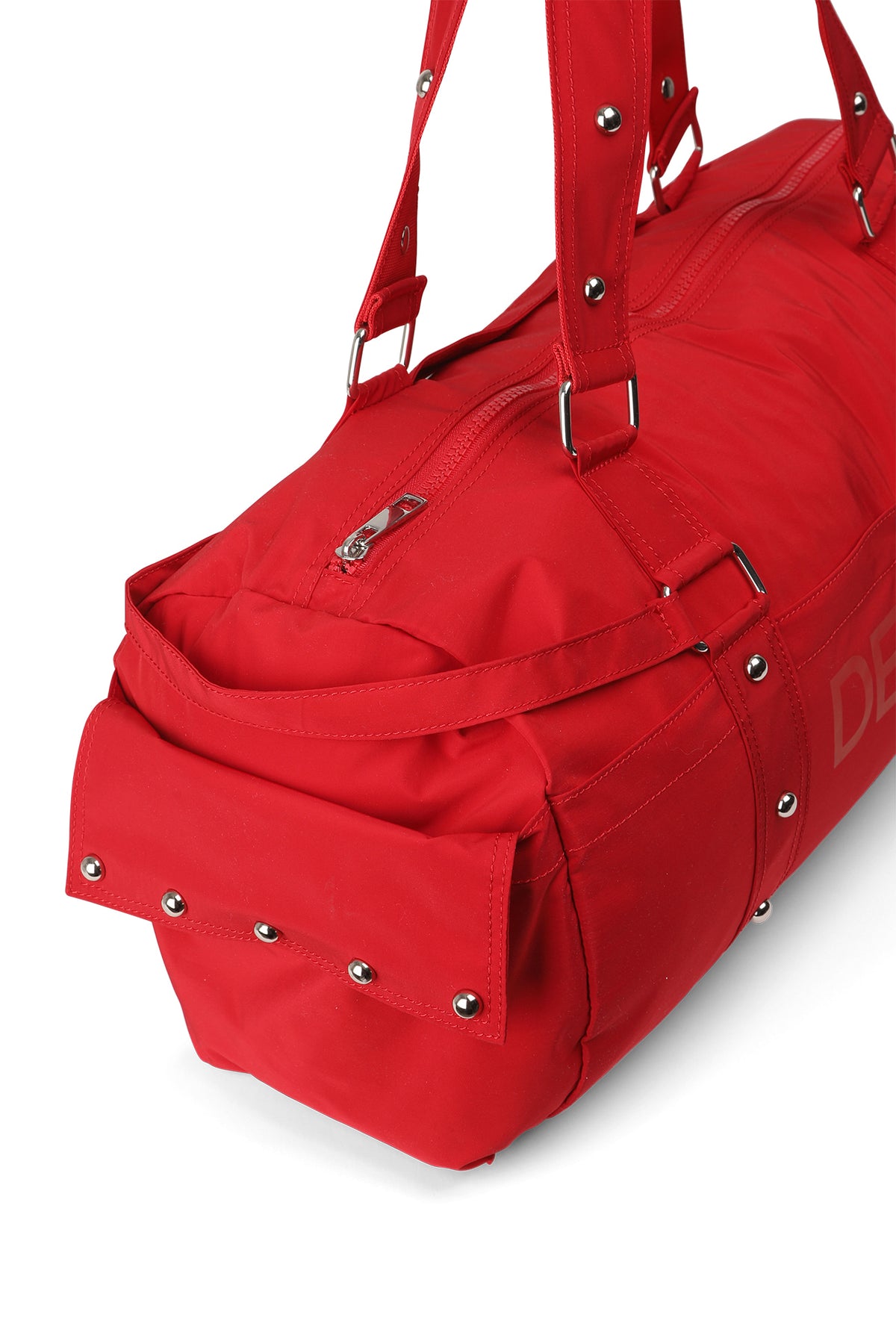 LOGO DUFFLE BAG IN RED — image 7