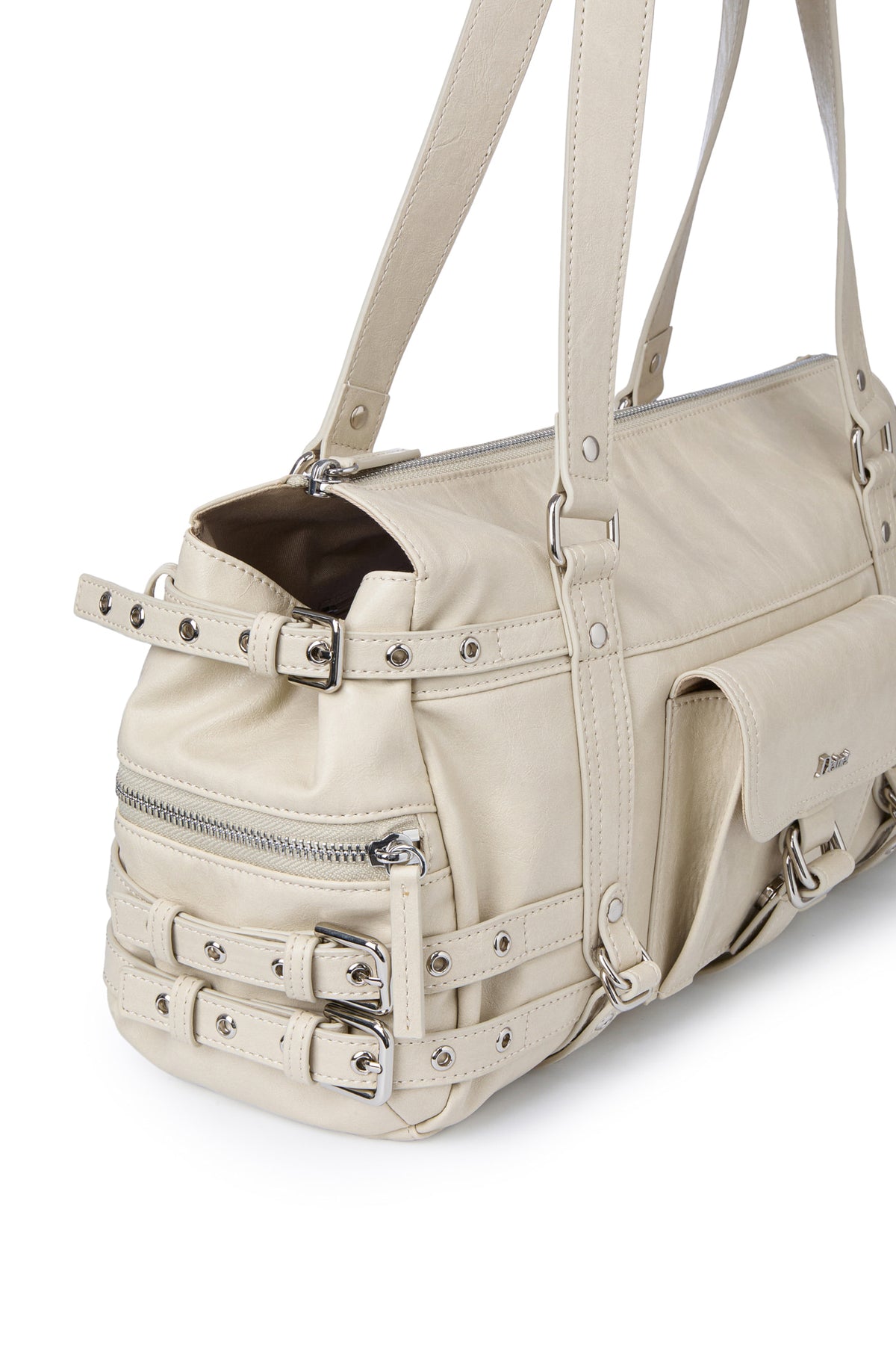BELTED POCKET SHOULDER BAG IN BEIGE — image 6