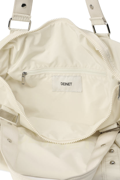 LOGO DUFFLE BAG IN LIGHT YELLOW — image 9