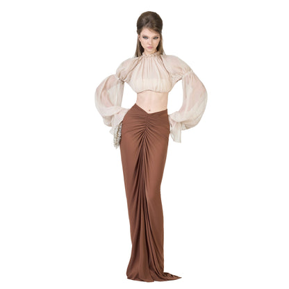 FFSD SHADE TOP (BEIGE) & SHADOW SKIRT (BROWN) product image