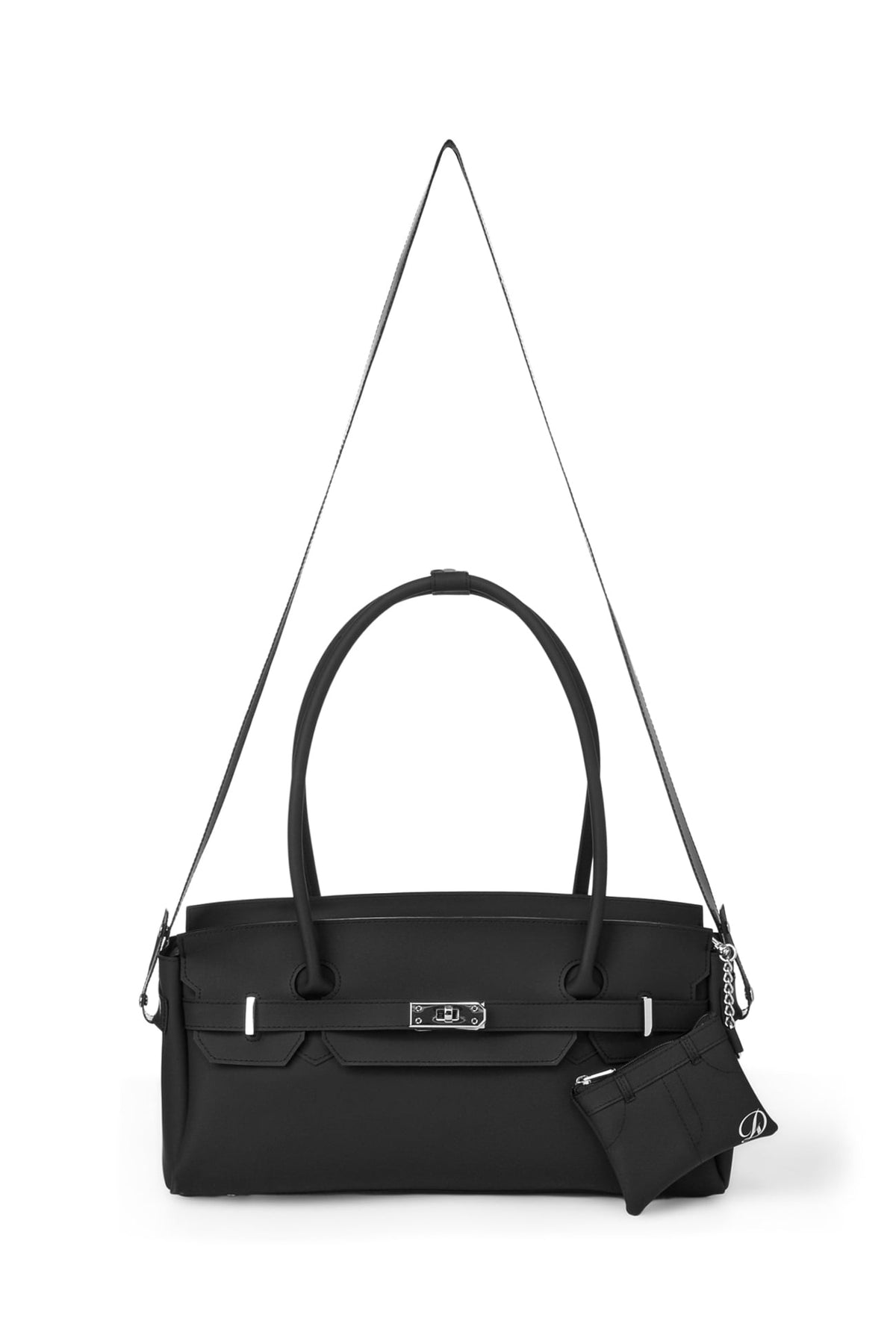 FREE CARD WALLET INCLUDED — JELLY TWO-WAY BAG IN BLACK — image 6