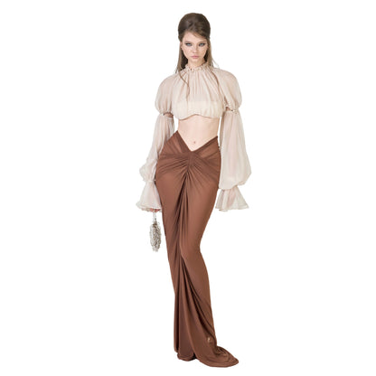 FFSD SHADE TOP (BEIGE) & SHADOW SKIRT (BROWN) product image