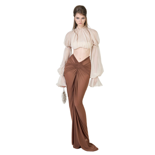FFSD SHADE TOP (BEIGE) & SHADOW SKIRT (BROWN) product image