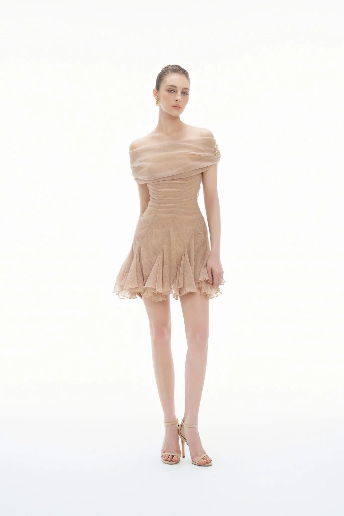 BYDENIO Amelia off the shoulder mini dress