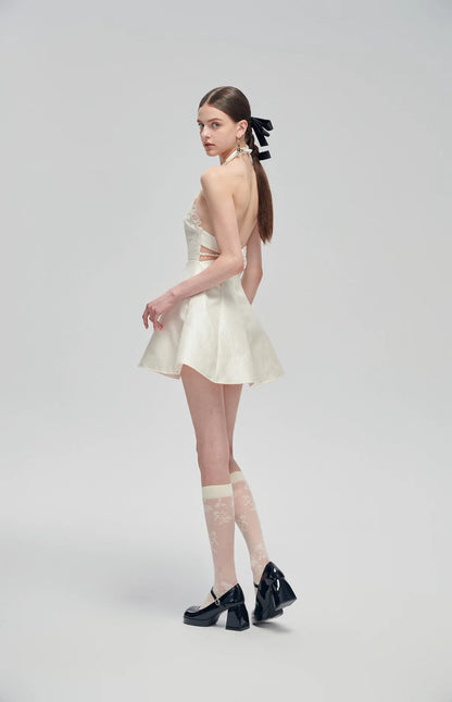 [品牌授权]FA SOGNO White Backless Mini Dress