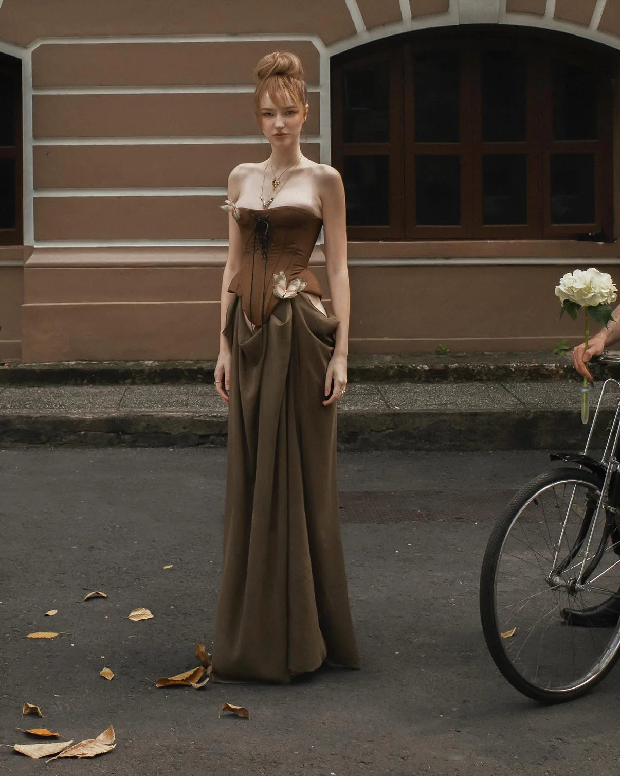 [品牌授权] HUELLEY ROSE Brown Maxi dress