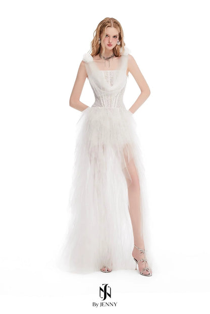 [品牌授权] BY JENNY White Rina Maxi Dress