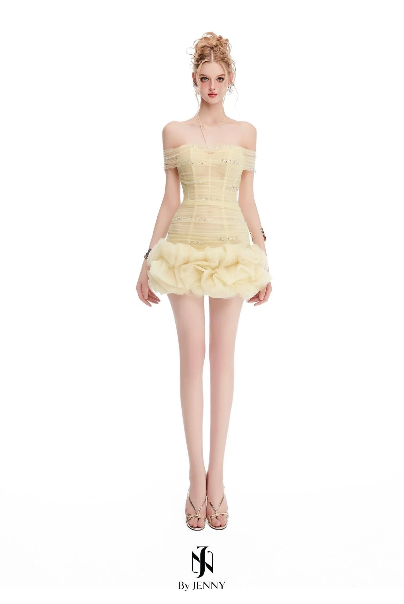 [品牌授权] BY JENNY Yellow Tessa Mini Dress