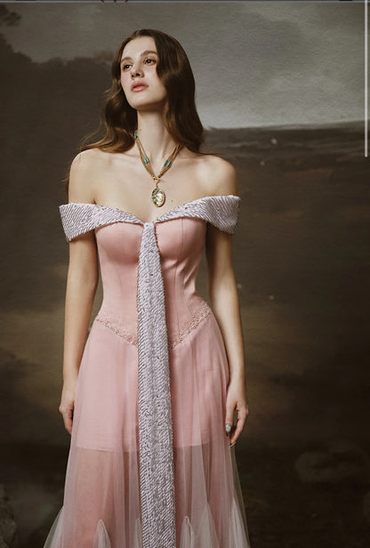 [品牌授权] LINH PHUNG Pink Rosmira Maxi Dress