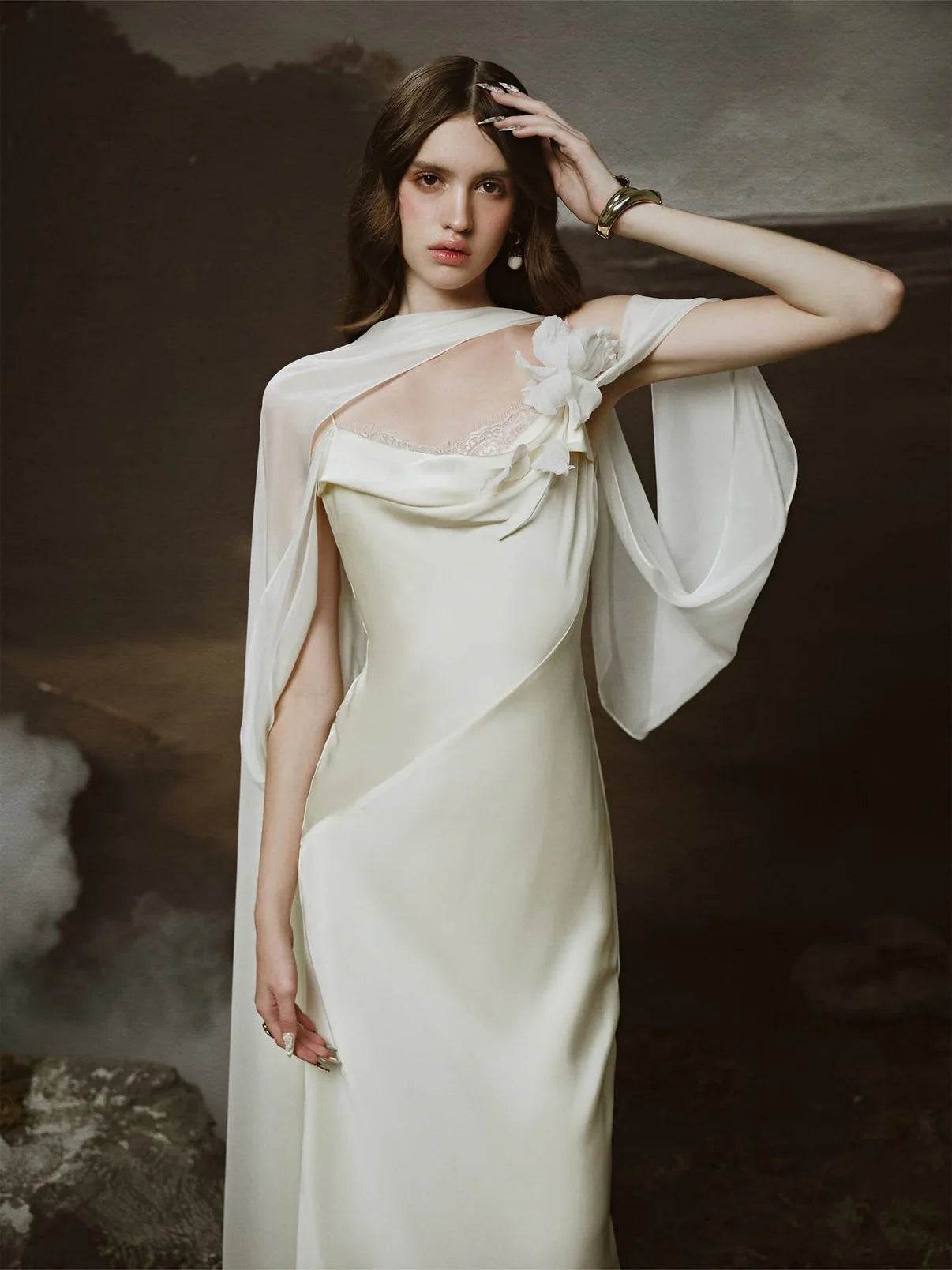 [品牌授权] LINH PHUNG White Mirena Maxi Dress