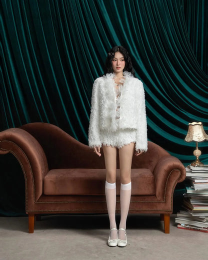 SWAN Closet Jacket & Bra Lace & Shorts