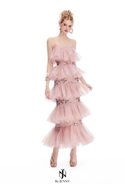 [品牌授权] BY JENNY Pink Sapphire Maxi Dress