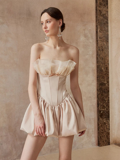 Fa sogno Nude Mini Dress