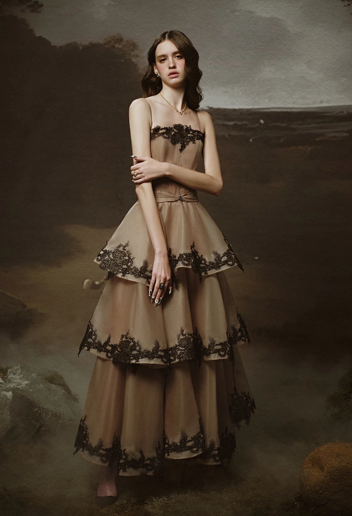 [品牌授权] LINH PHUNG Brown Roma Maxi Dress