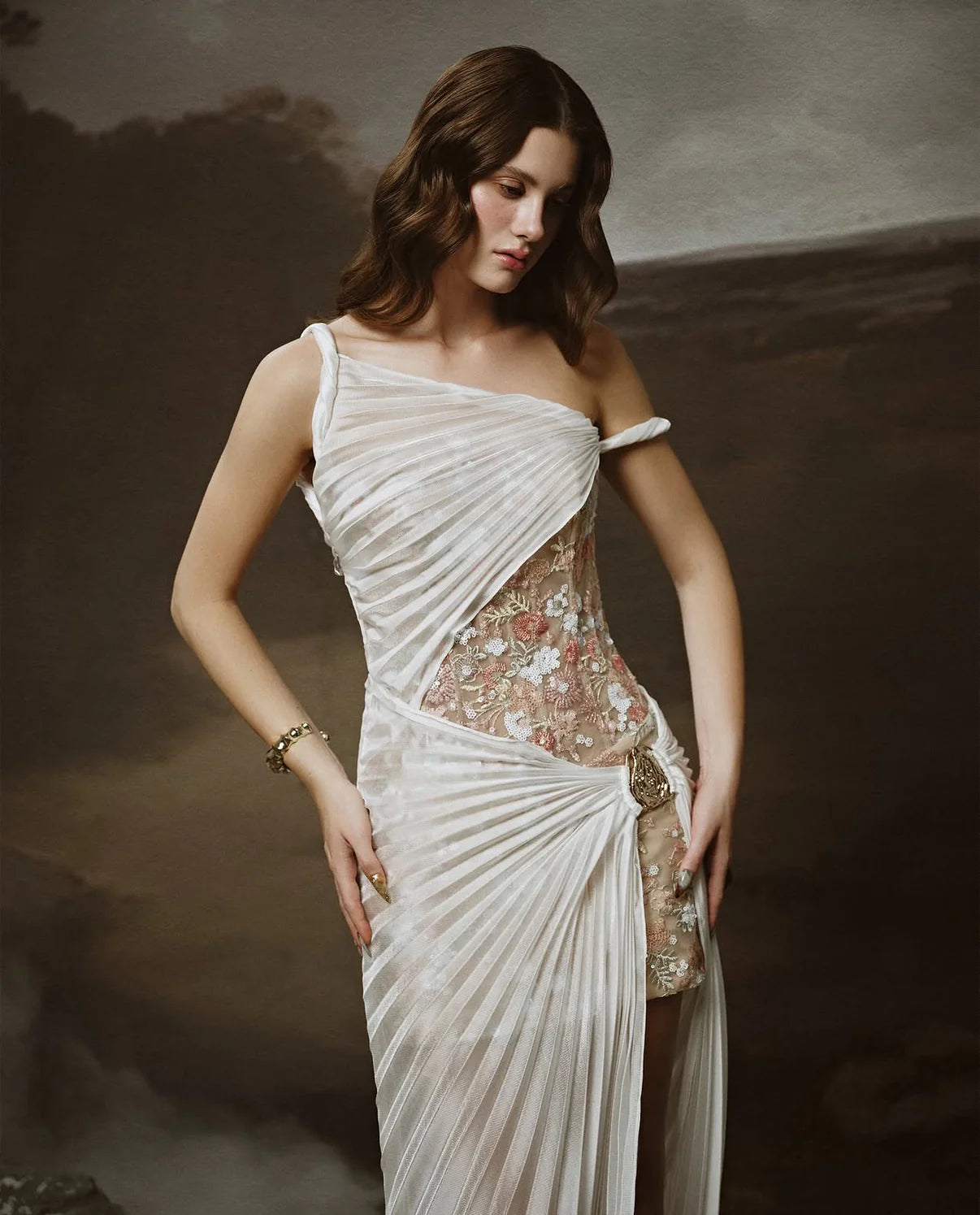 [品牌授权] LINH PHUNG White Doria Maxi Dress