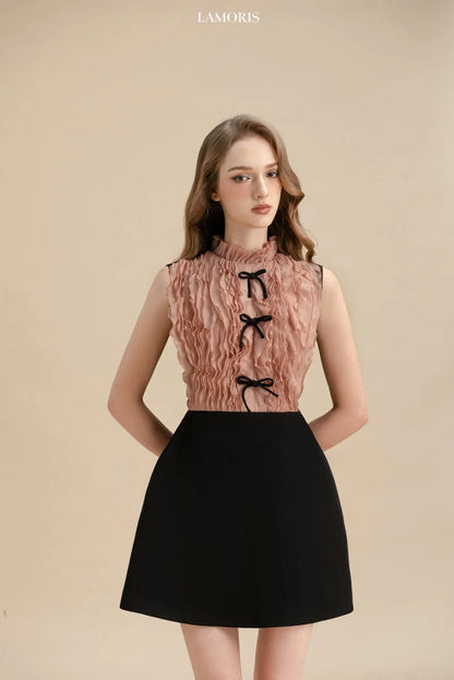 LAMORIS Dried Rose Petals Dress