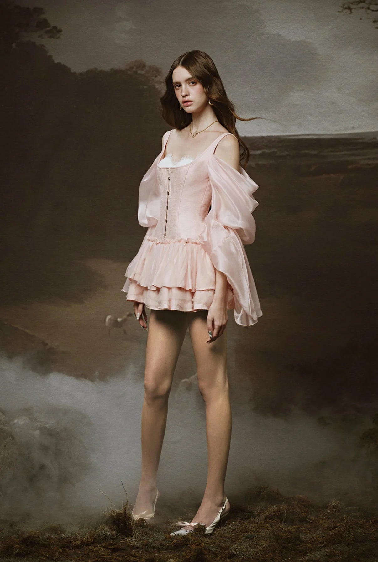 [品牌授权] LINH PHUNG Pink Calla Mini Dress