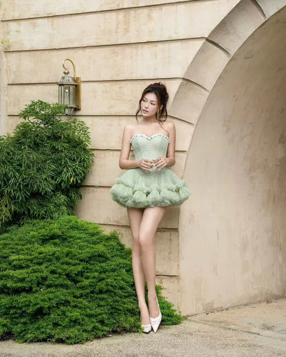 LANE Cì Bloom Dress-Green