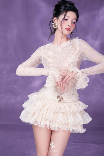 [品牌授权]By Jenny White Mei Mini Dress