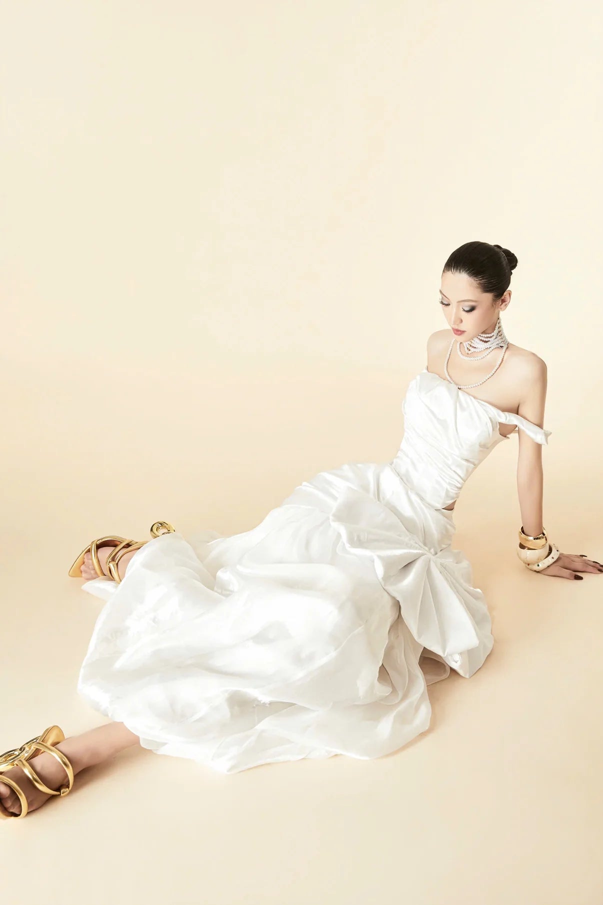 [品牌授权] MAEL FEMME WHITE BLACK KELLA TOP DRIZELLA MAXI SKIRT