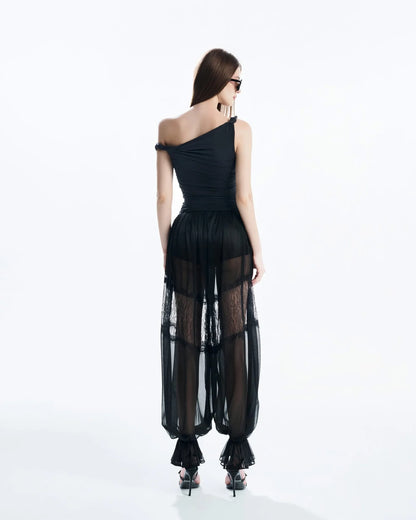 [品牌授权]MUST HAVE Twist-Wrap Fitted Top & Baggy Pants