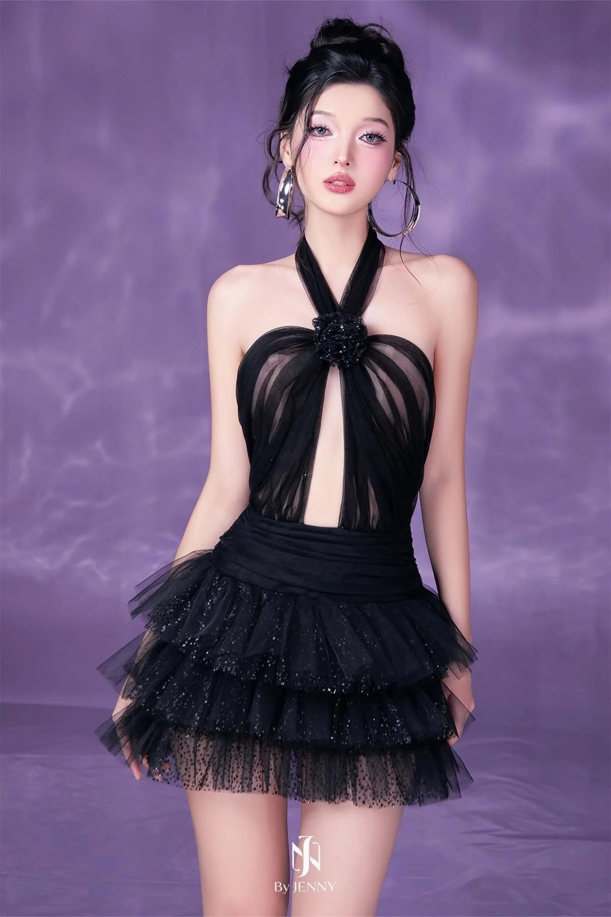 [品牌授权] By Jenny Black Vee Mini Dress