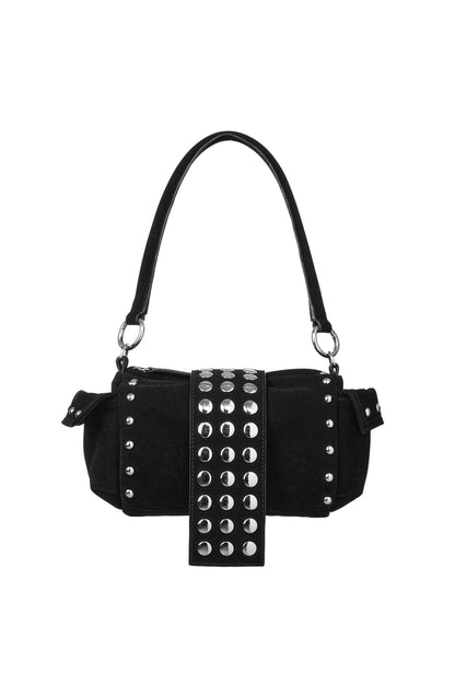 TWO-WAY STUD MINI BAG IN BLACK — image 1