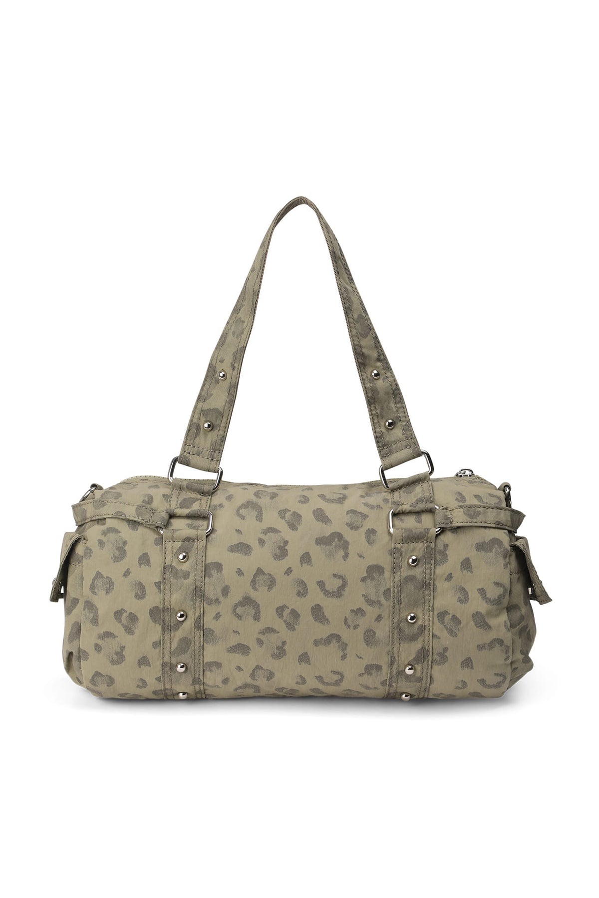 LOGO DUFFLE MINI BAG IN LEOPARD KHAKI — image 6