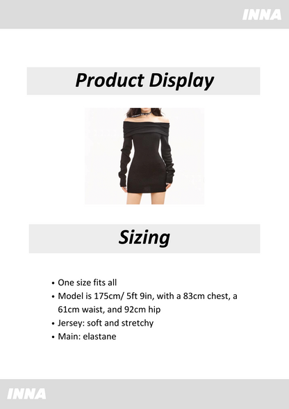 Nüde Off-the-shoulder Ribbe Dress