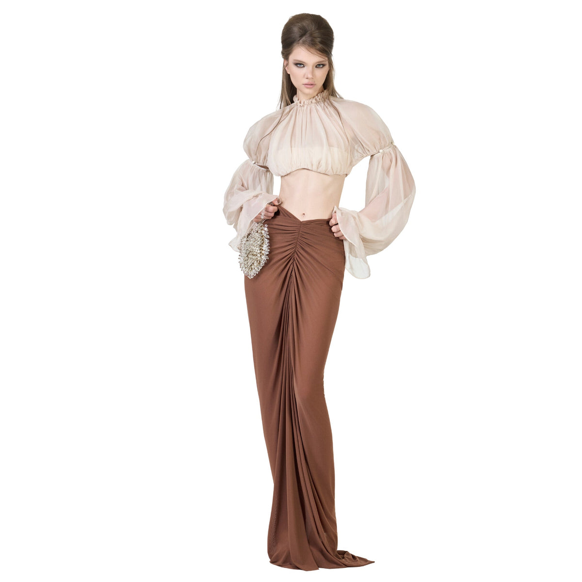 FFSD SHADE TOP (BEIGE) & SHADOW SKIRT (BROWN) product image