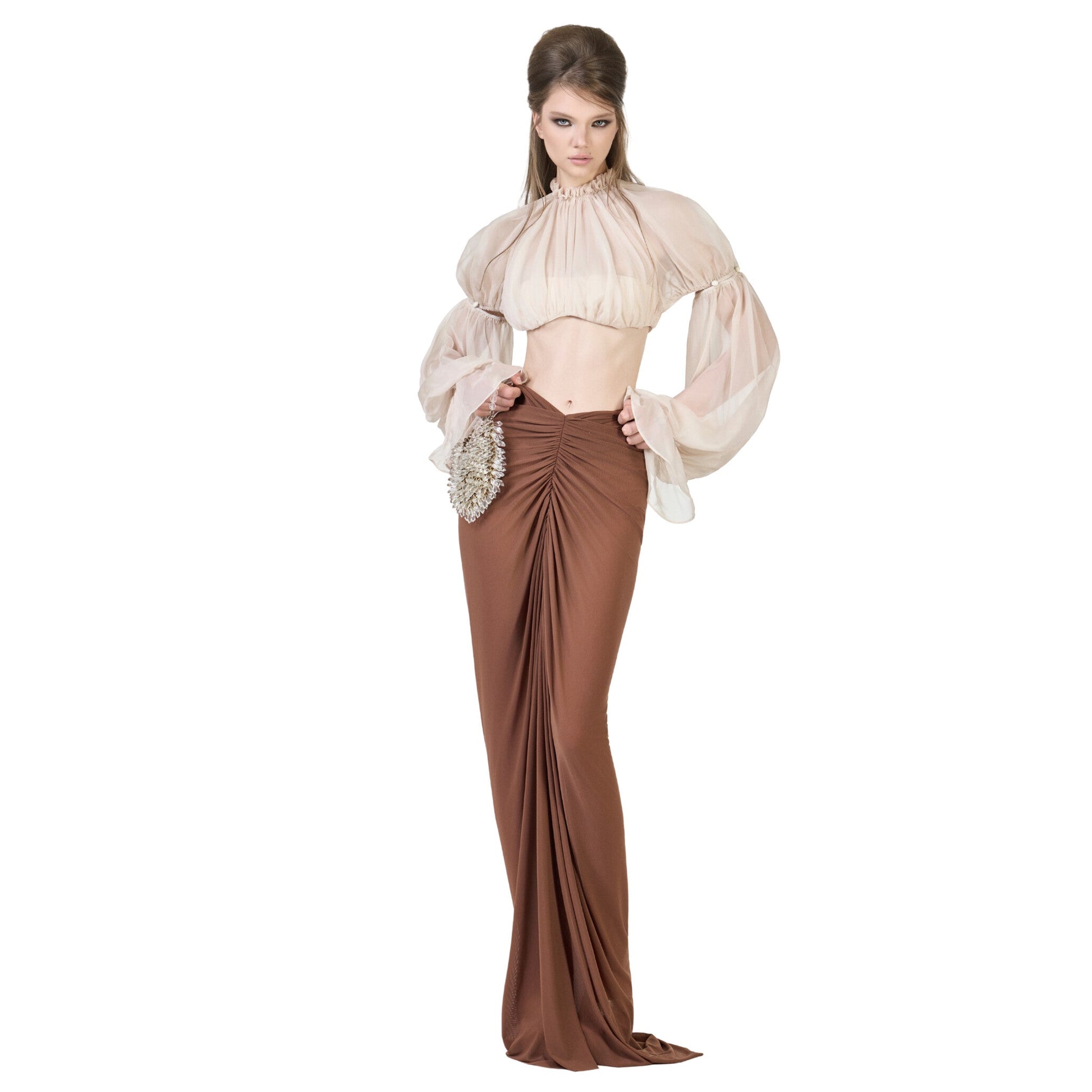 FFSD SHADE TOP (BEIGE) & SHADOW SKIRT (BROWN) product image