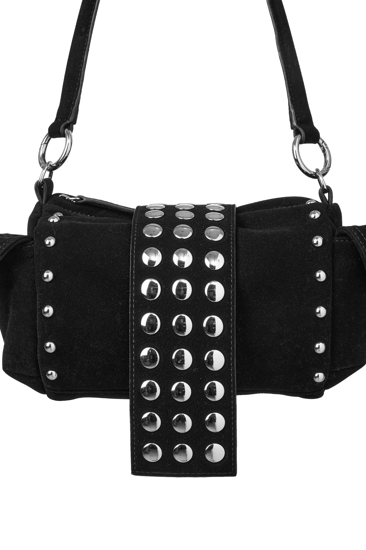 TWO-WAY STUD MINI BAG IN BLACK — image 6