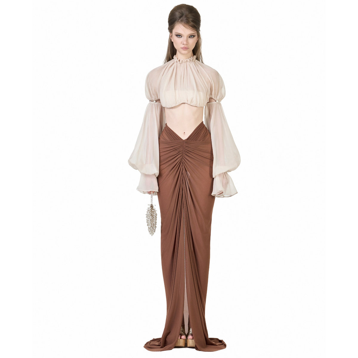 FFSD SHADE TOP (BEIGE) & SHADOW SKIRT (BROWN) product image