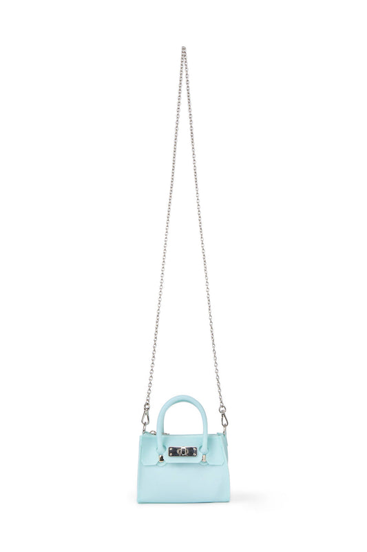 JELLY CHAIN MINI BAG IN ICE BLUE — image 1