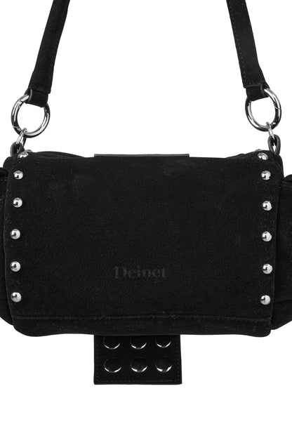 TWO-WAY STUD MINI BAG IN BLACK — image 7