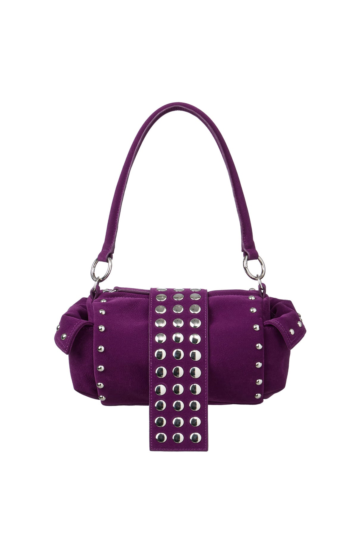 TWO-WAY STUD MINI BAG IN PURPLE — image 1