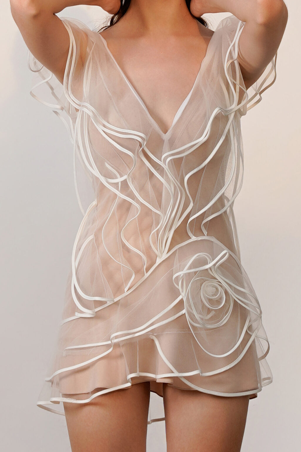 DATT ROSANNE SHEER MINI DRESS product image