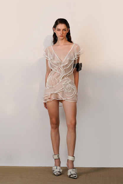 DATT ROSANNE SHEER MINI DRESS product image