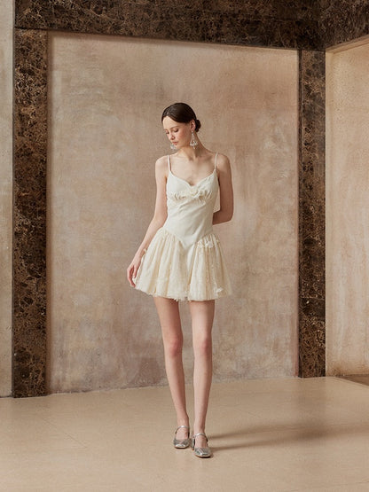 Fa sogno White Rosy Mini Dress