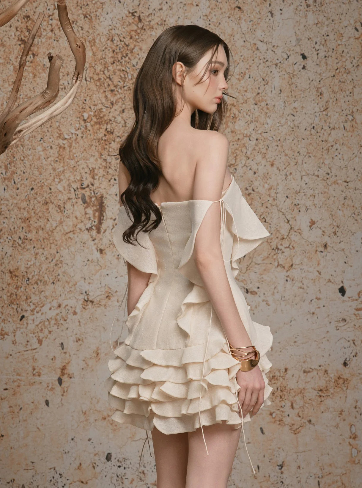 Delicate Sarah Dress - BEIGE