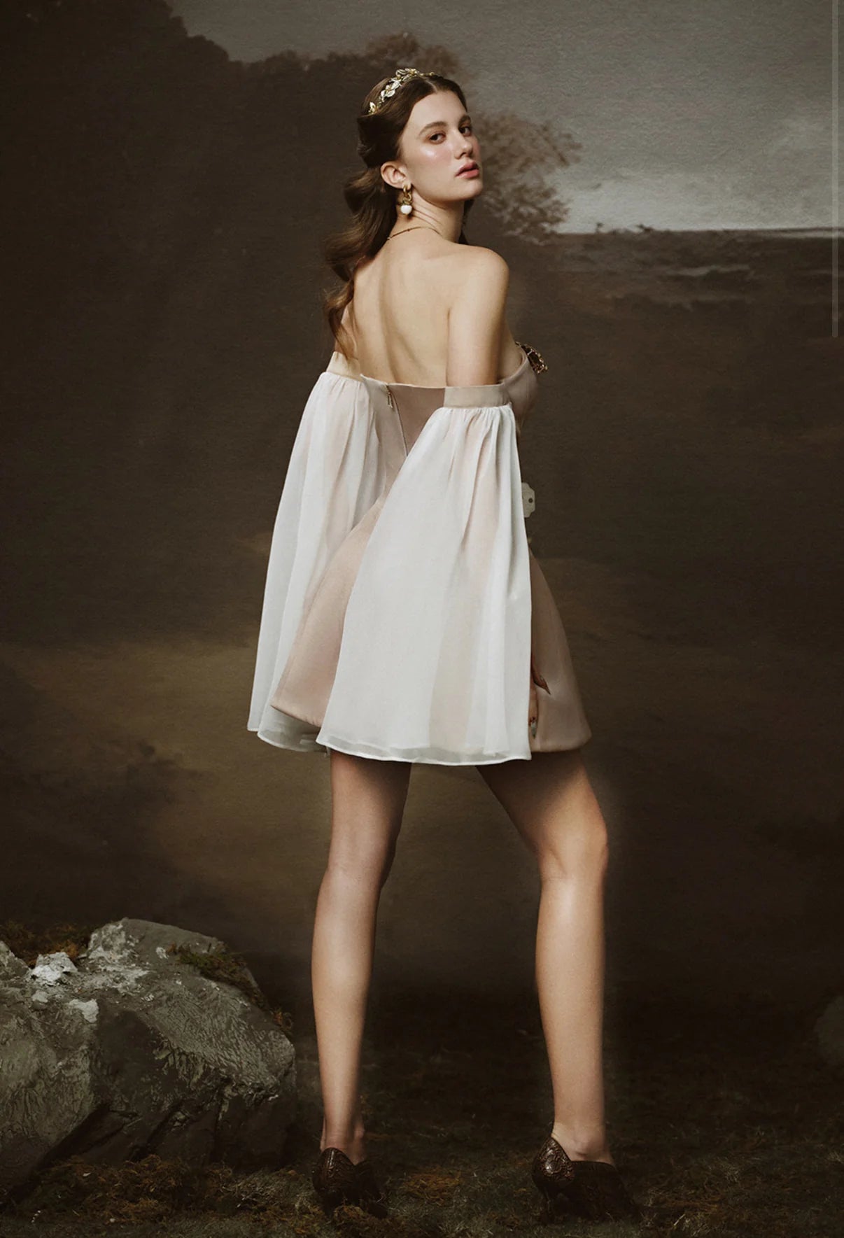 [品牌授权] LINH PHUNG Pink Champagne Amora Mini Dress
