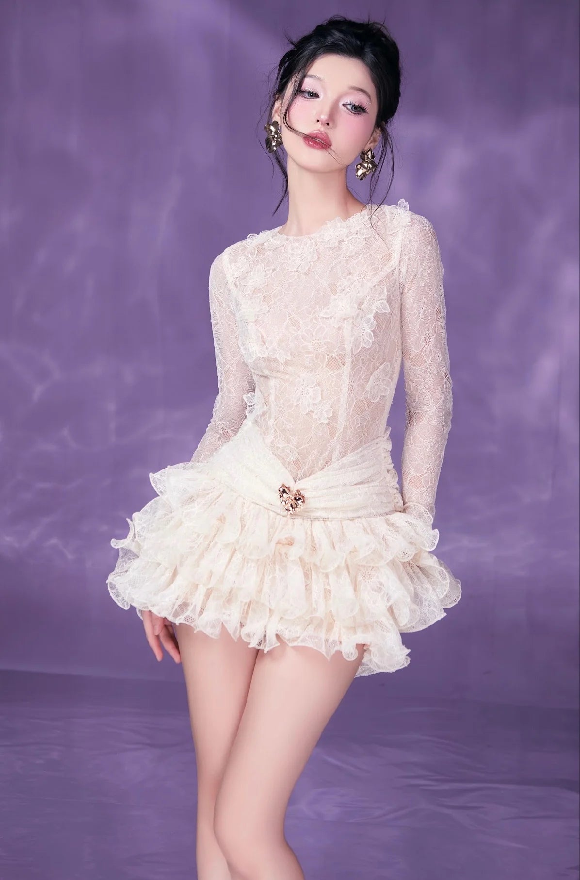 [品牌授权]By Jenny White Mei Mini Dress