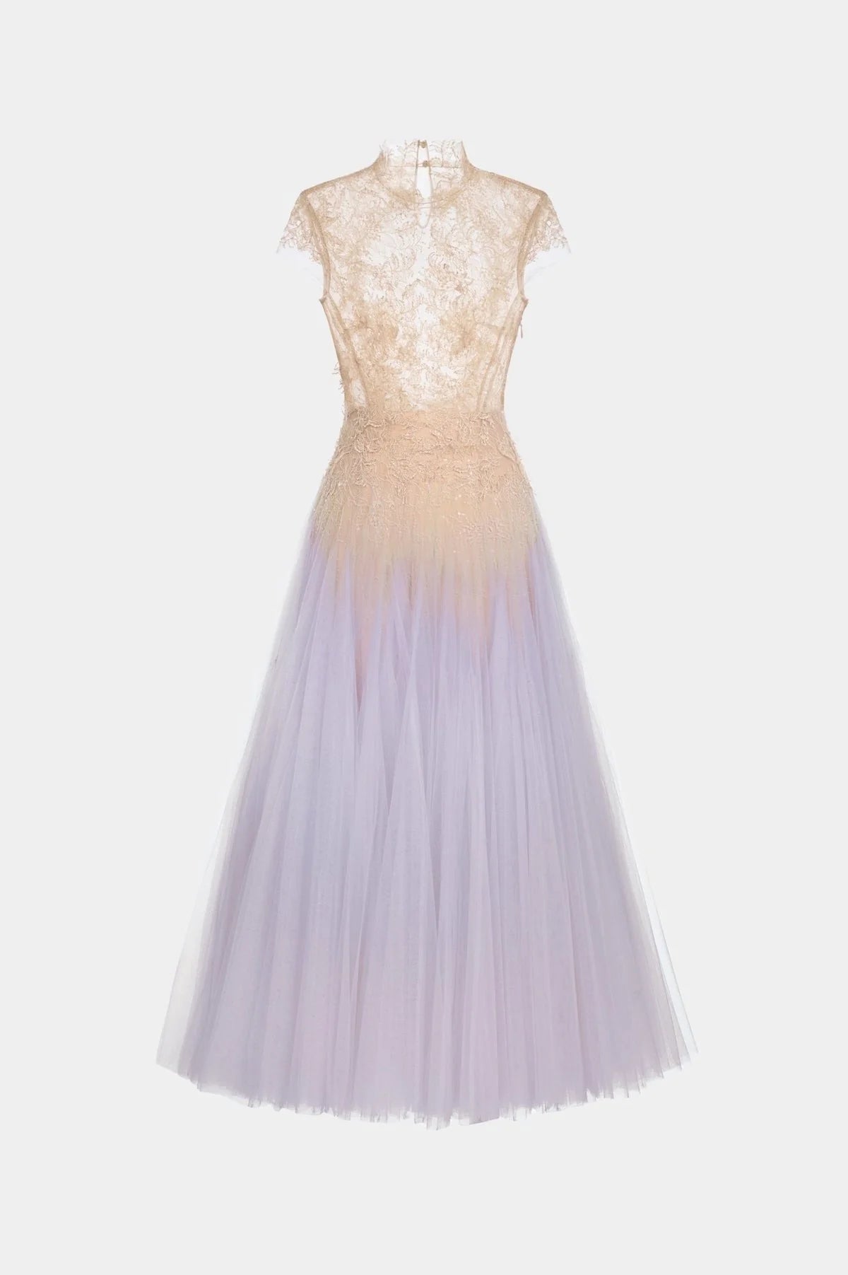 [品牌授权] MONTSAND Purple Ombré Cut-Out Lace Midi Dress