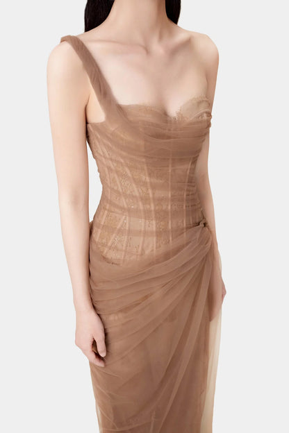 [品牌授权]MONTSAND Brown Mara Maxi Dress