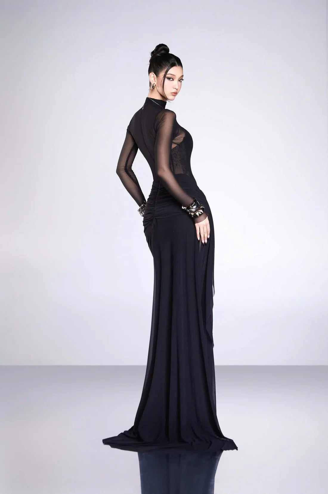 Bandage Dress Corset slit fishtail dress