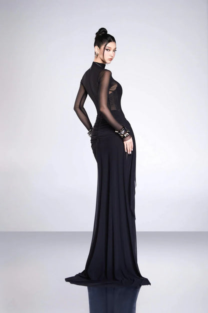 Bandage Dress Corset slit fishtail dress